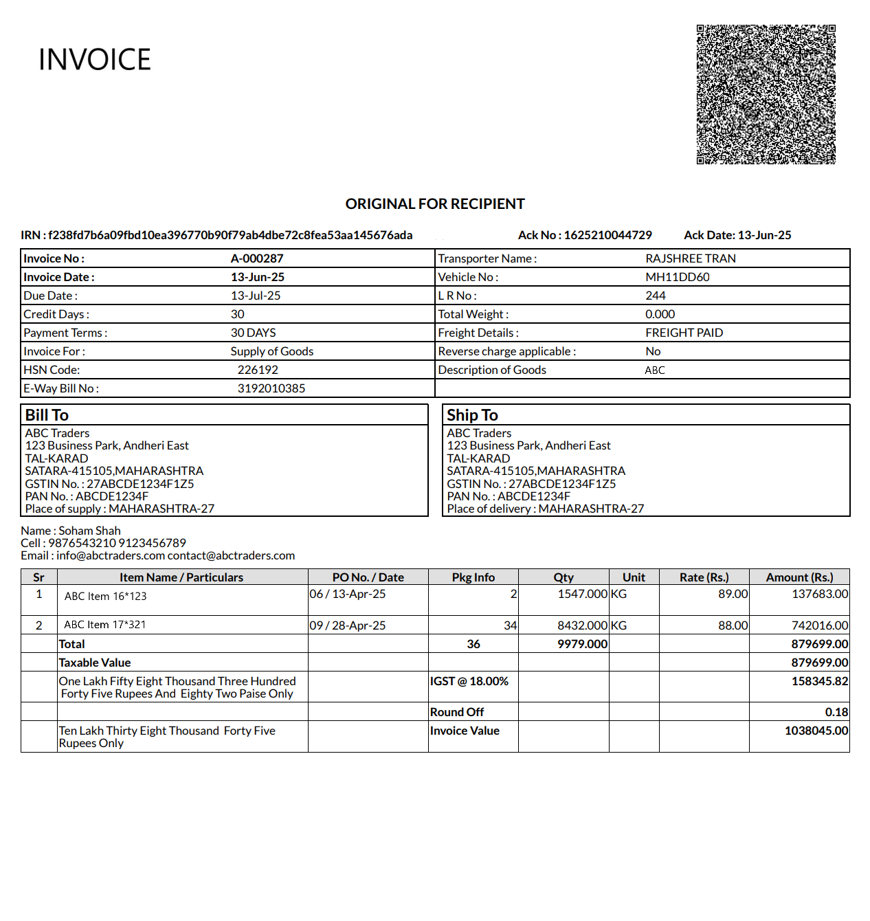 Invoice Print