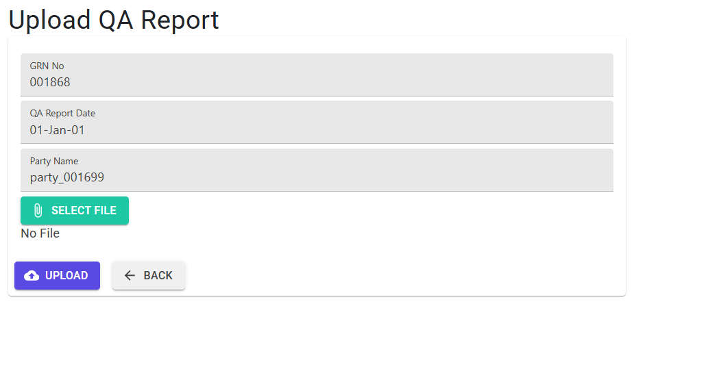 QA Protocol Report Upload
