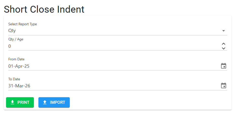 Short Close Indent Options
